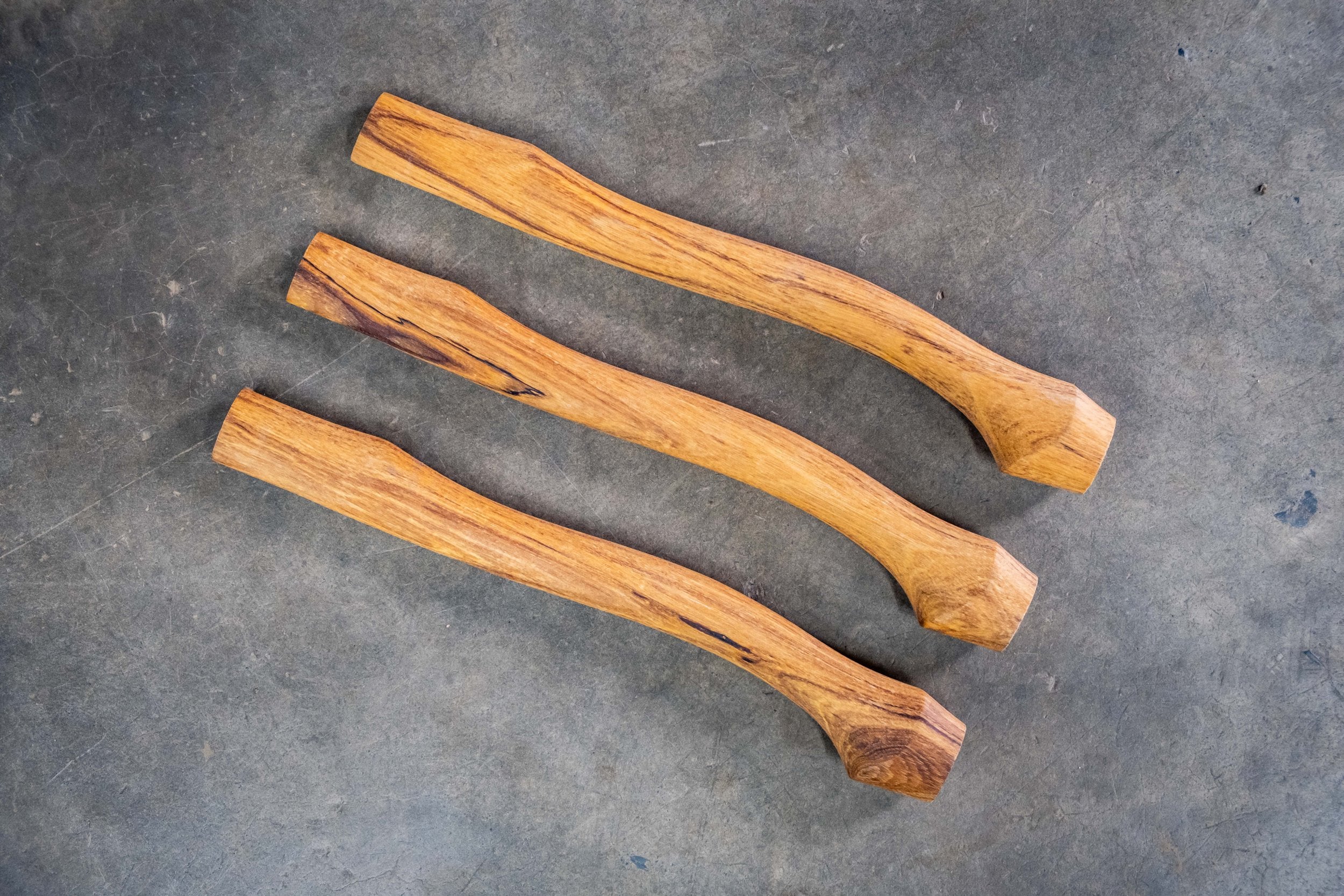 Set of 3 Matching Spalted 15" Oval Handles #19