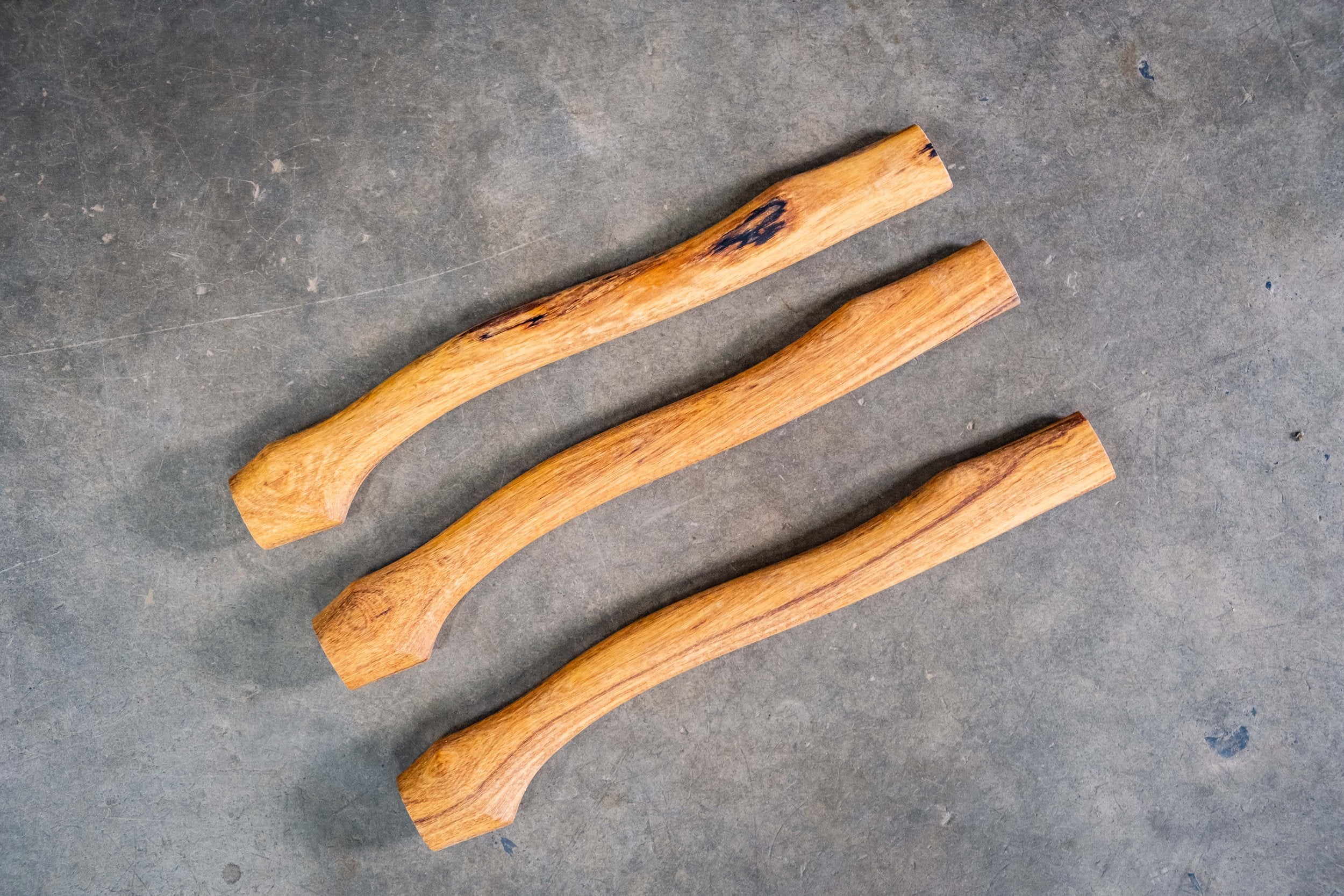 Set of 3 Matching Spalted 15" Oval Handles #19