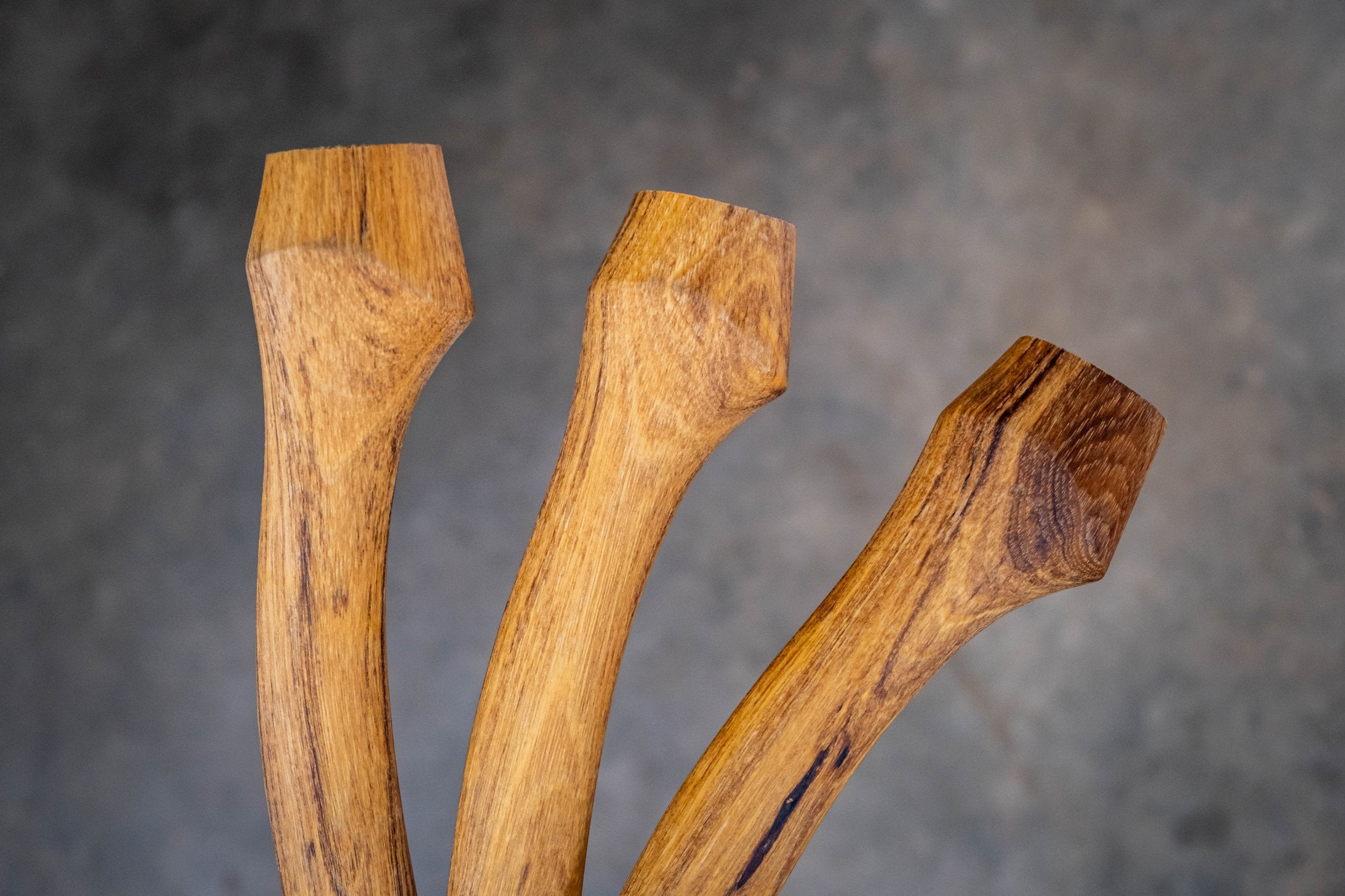 Set of 3 Matching Spalted 15" Oval Handles #19