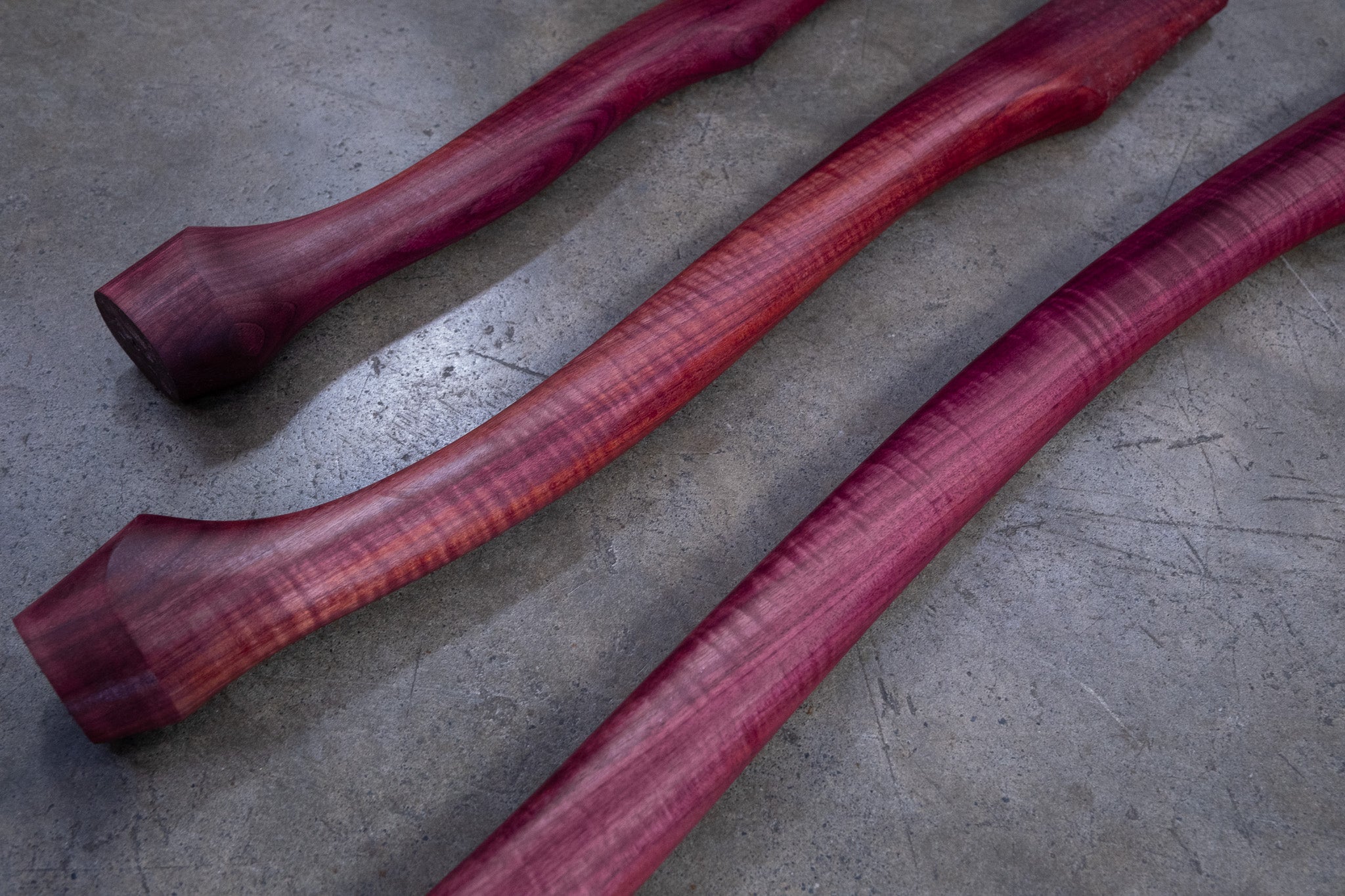 Curly Purpleheart Handles