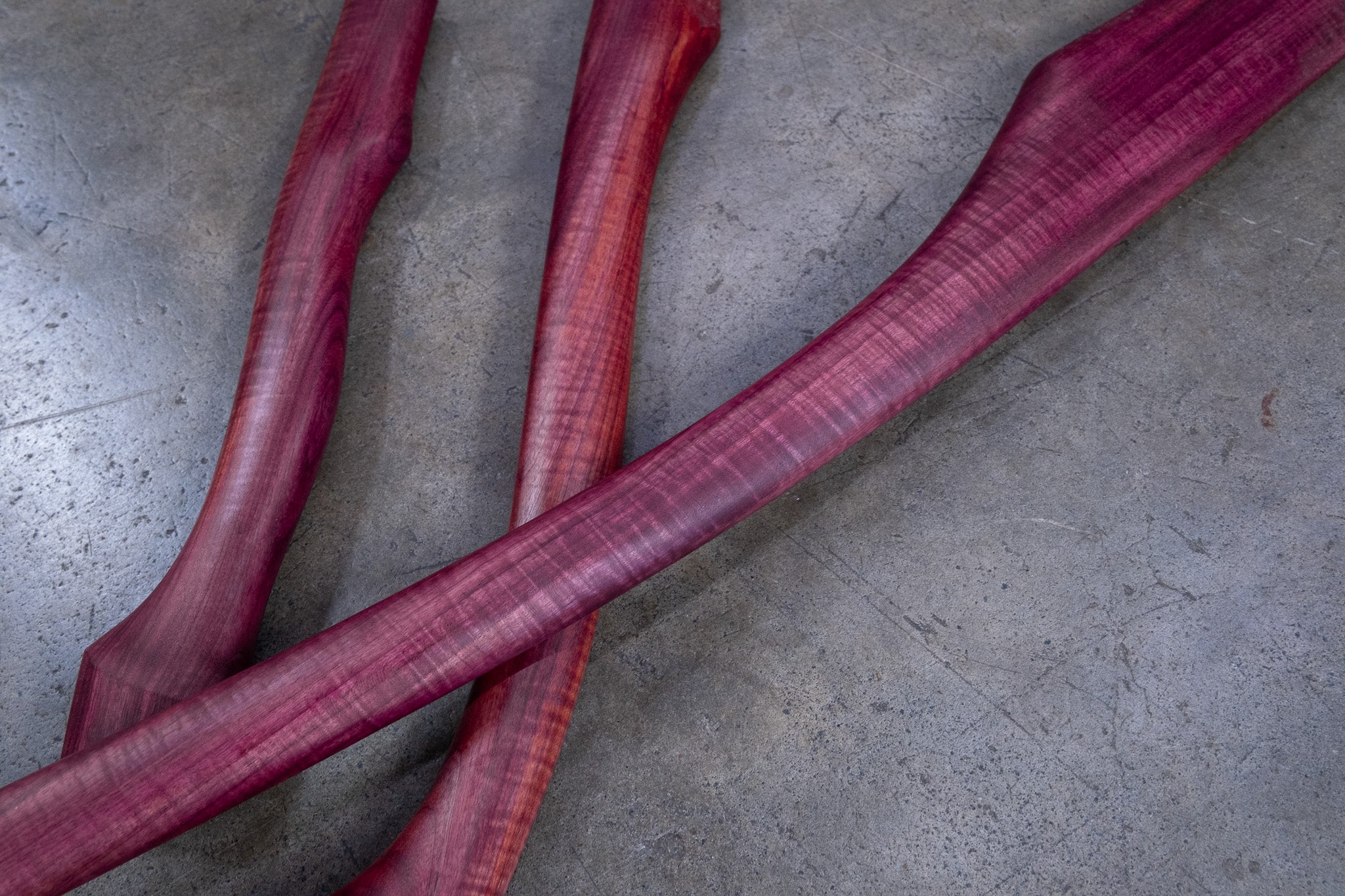 Curly Purpleheart Handles