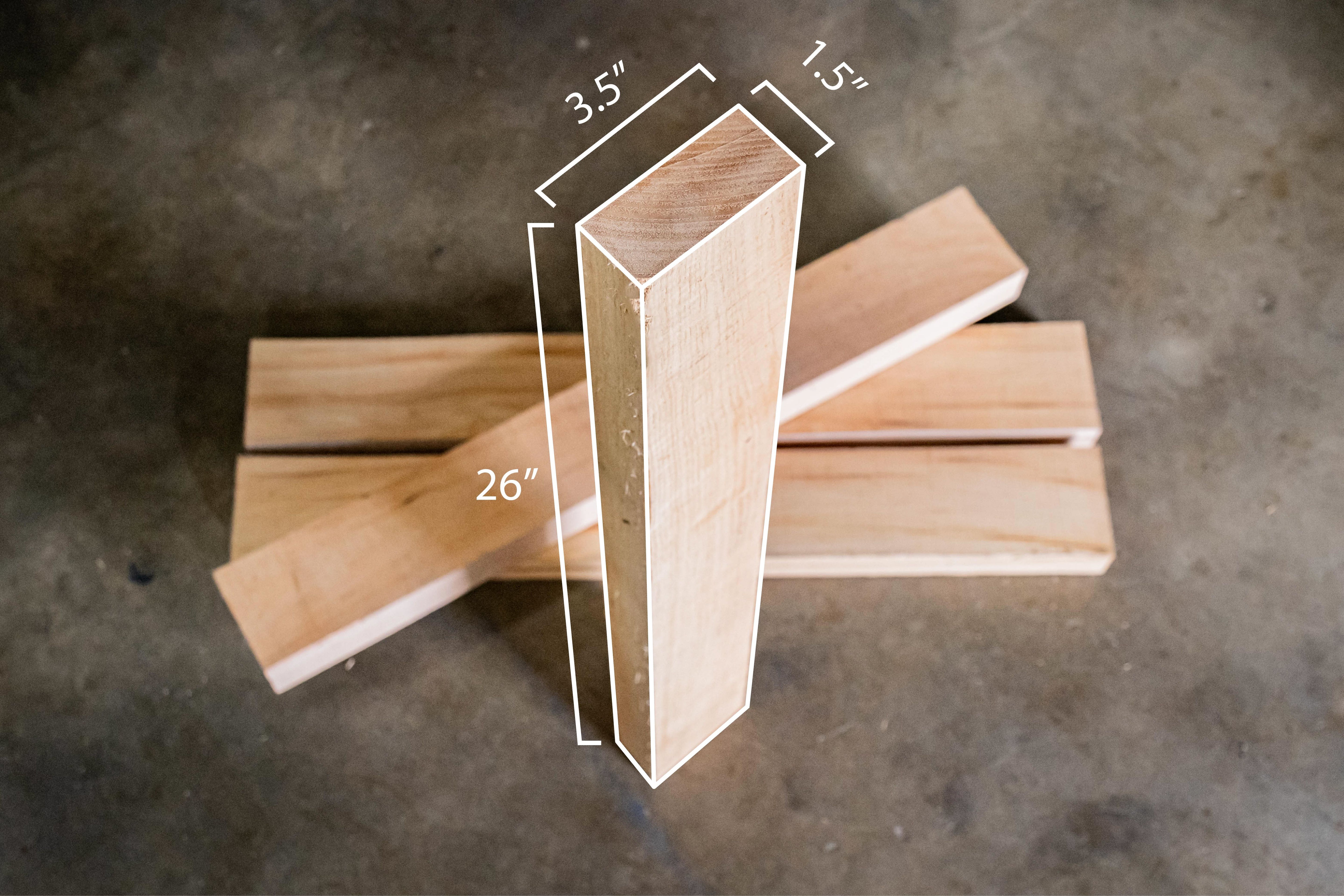 kiln dried hickory billet