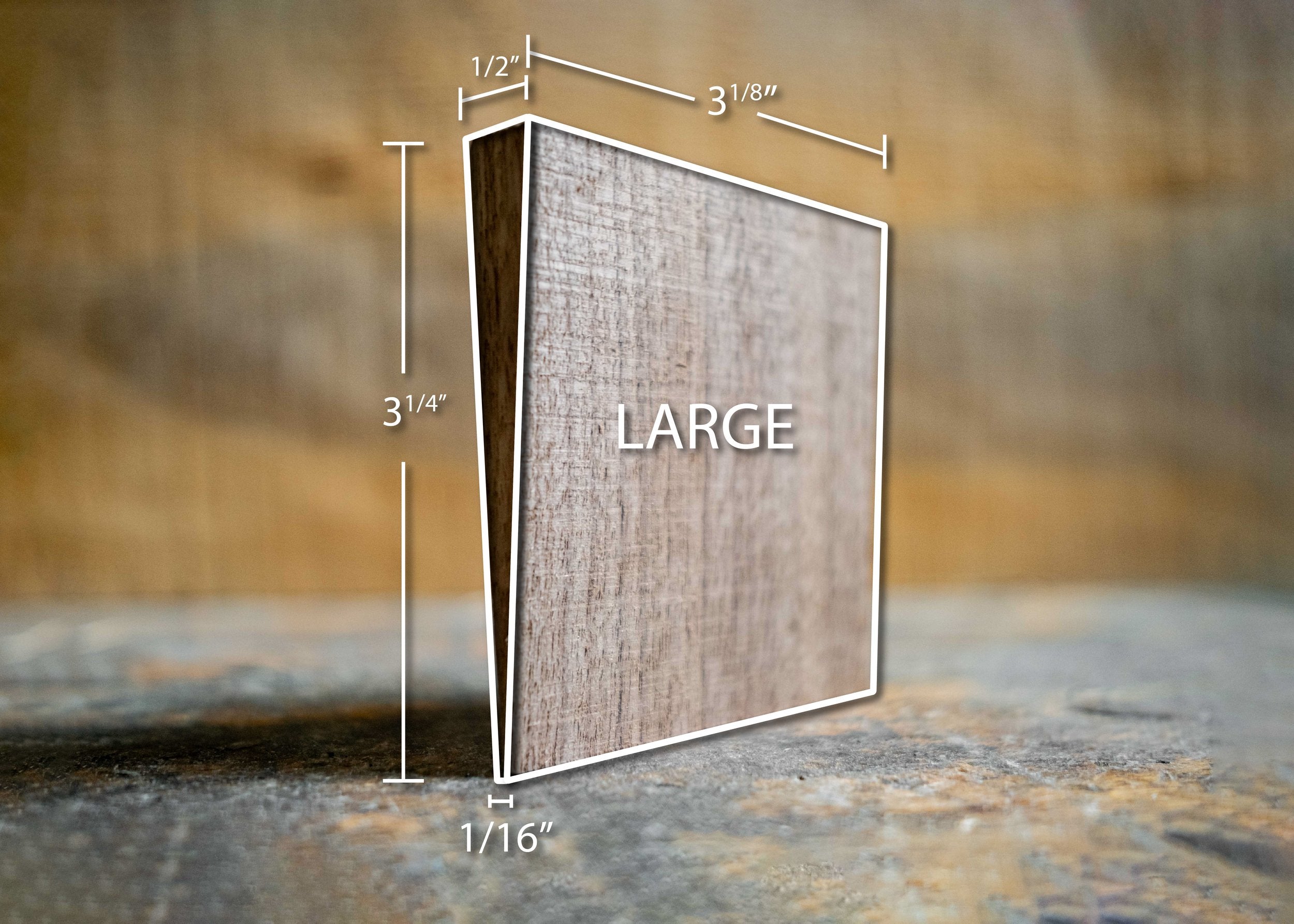 large walnut wood wedge