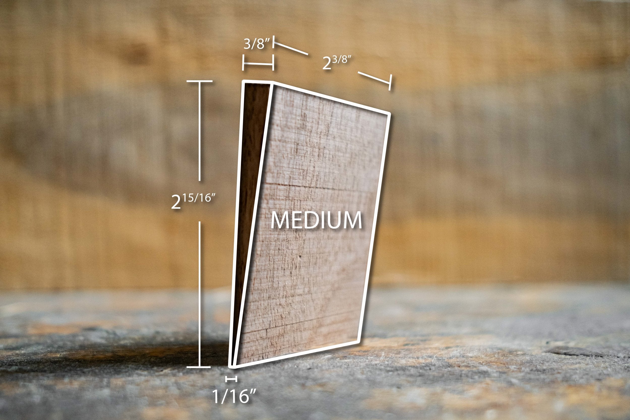 medium walnut wood wedge