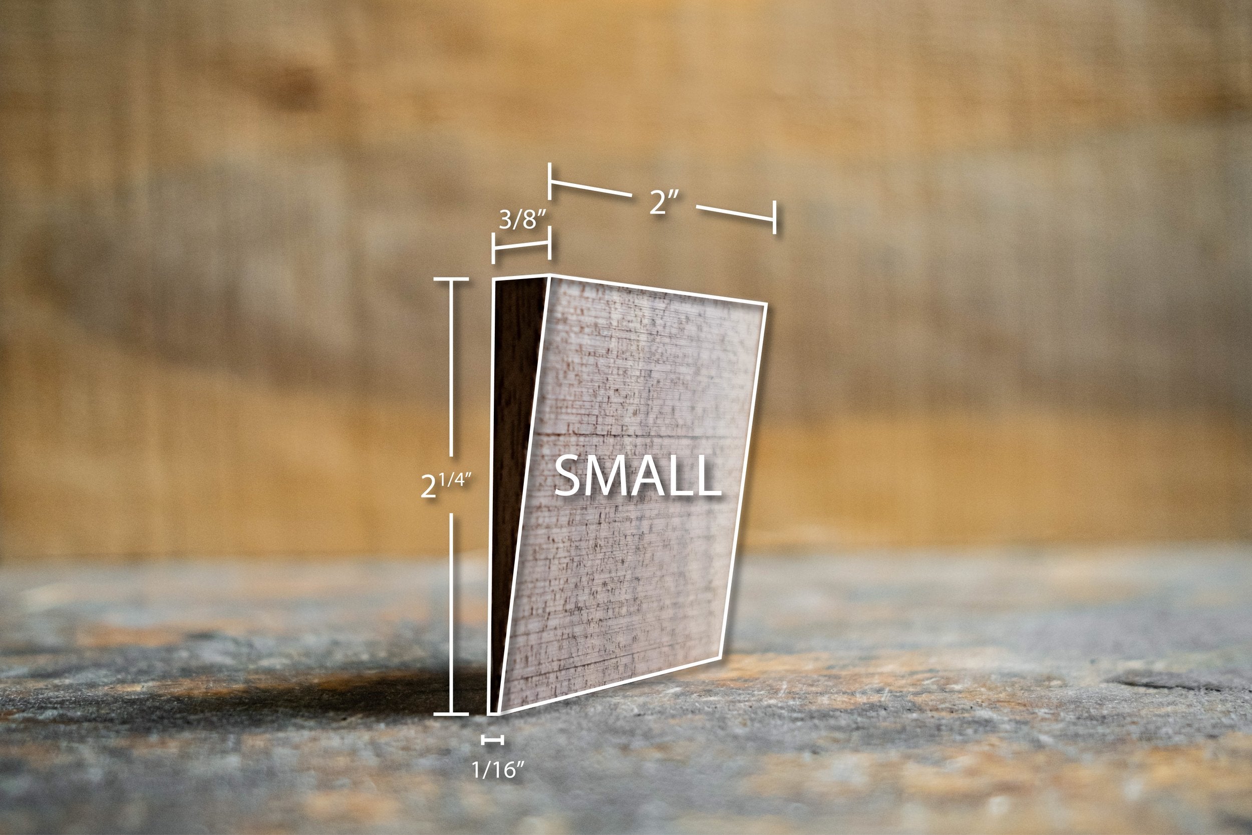 small walnut wood wedge