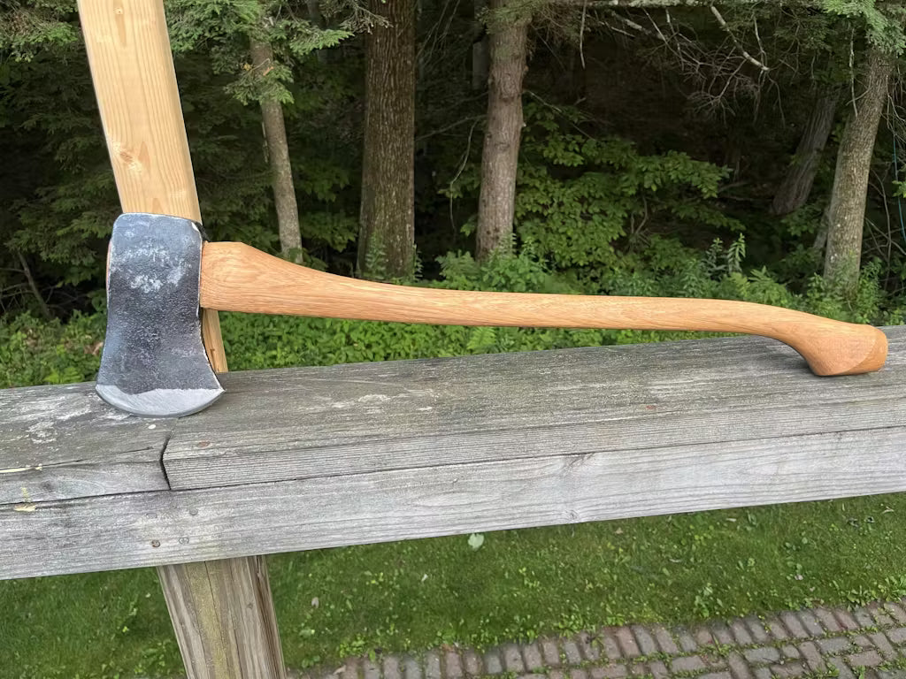 straight vintage looking axe handle